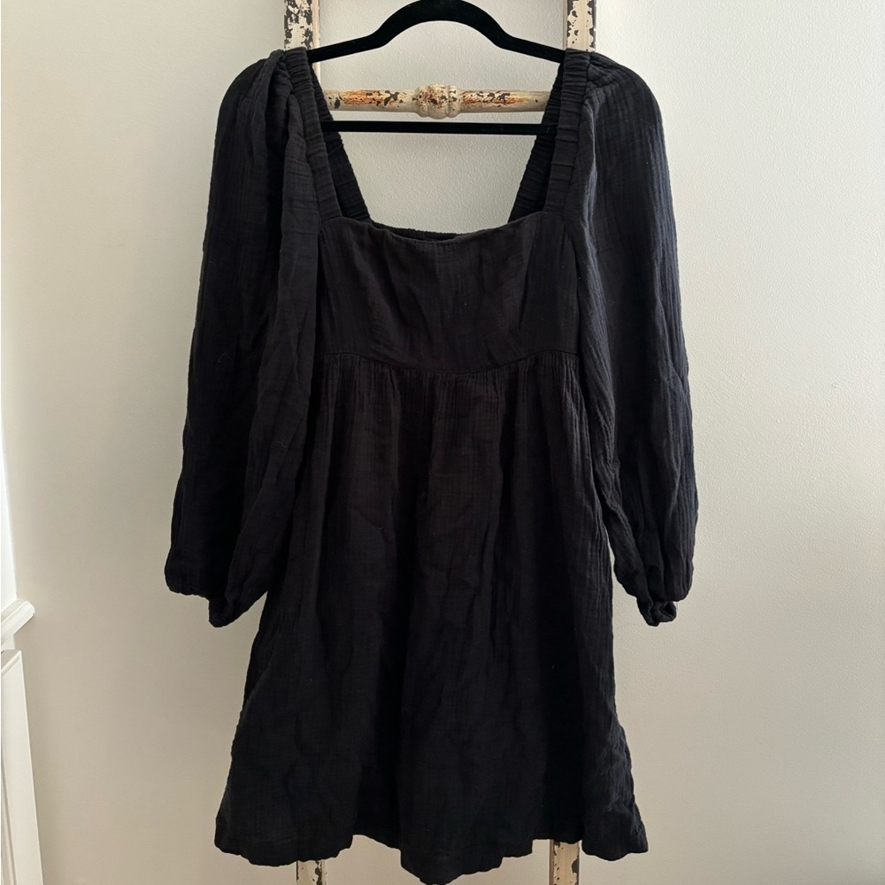 J CREW Black Linen Dress
